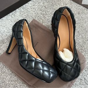 BV shoes Bottega Veneta black leather heel pumps NWT